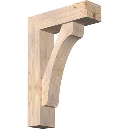 Ekena Millwork Legacy Block Smooth Bracket w/ Offset Brace, Douglas Fir, 7 1/2"W x 26"D x 38"H BKT0806X26X38LEC05SDF